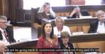 Tracy Kelly at Salford Council meeting